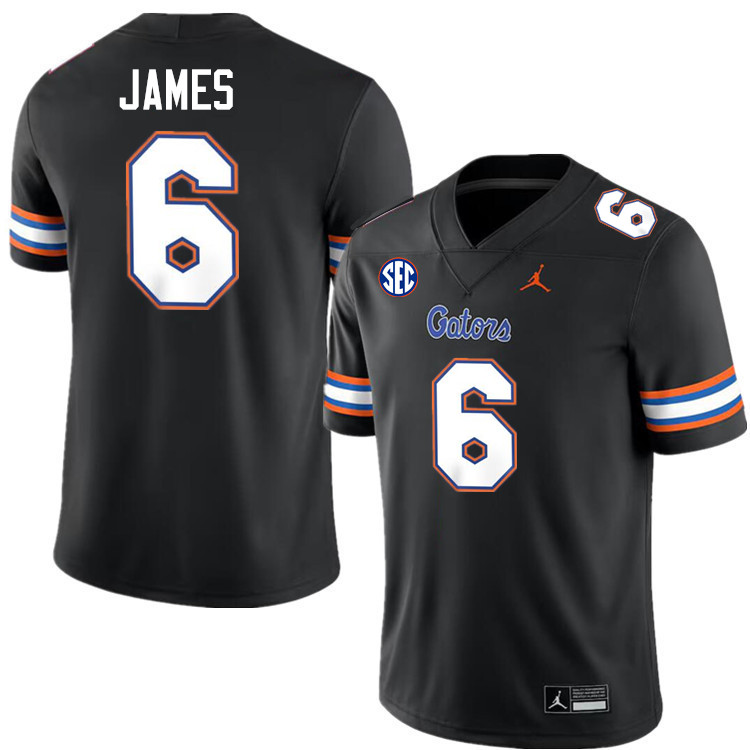 Shemar James Florida Jersey,Florida Gators #6 Shemar James Jersey Youth Uniforms-Black